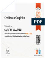 HTML Amp CSS Course Completion Certificate