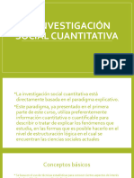 La Investigación Social Cuantitativa