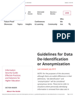 Guidelines for Data de-Identification or Anonymization | EDUCAUSE