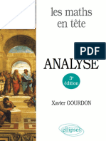 Les Maths en Tête. Analyse - 3e Édition by Xavier Gourdon