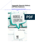 Manual de Logopedia Spanish Edition Jordi Pena Casanova Full Chapter