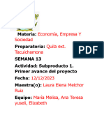 Subproducto1-Primer Avance Del Proyecto - Economia - ATMR