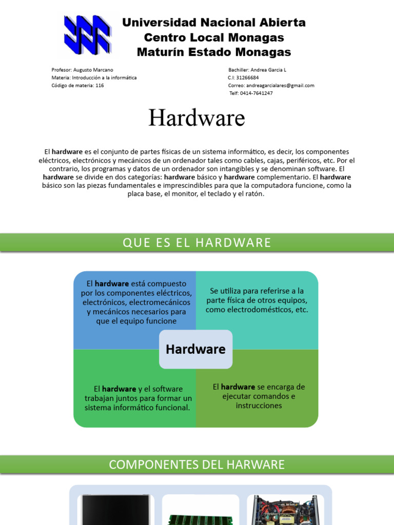 Introducción al Hardware Informático | PDF | Hardware de la computadora ...