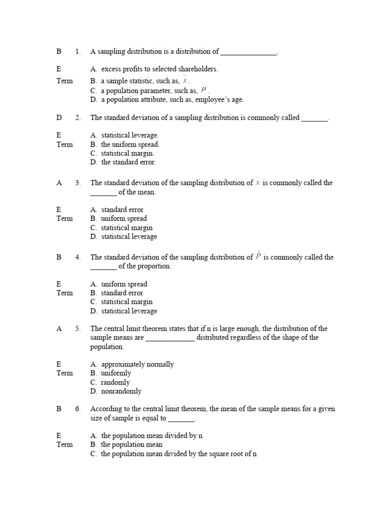 Stat practice mid 2 pdf standard error standard deviation