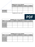 Horario Del II Ciclo Inicial 2023