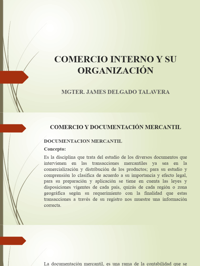 Organización del Comercio Interno | PDF | Comercio | Transporte de tierra
