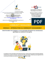 Module I - Introduction Au Community Management
