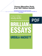 Download Brilliant Essays Macmillan Study Skills 1St Ed 2021 Edition Hackett full chapter