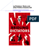 Bridling Dictators Rules and Authoritarian Politics Graeme Gill Full Chapter