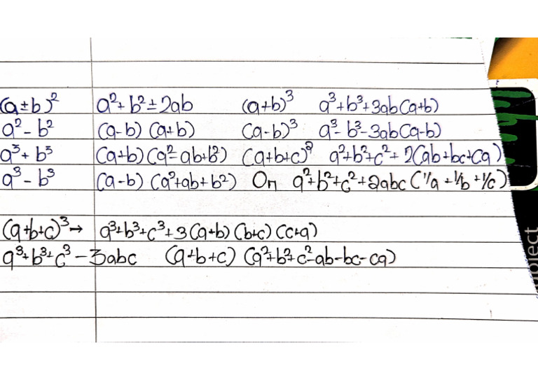 Some Important Alzebric Formula Pdf