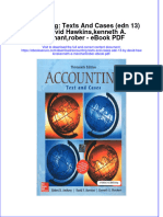 book pdf Accounting Texts And Cases Edn 13 By David Hawkinskenneth A Merchantrober Pdf full chapter