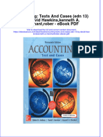 Book PDF Accounting Texts and Cases Edn 13 by David Hawkinskenneth A Merchantrober PDF Full Chapter