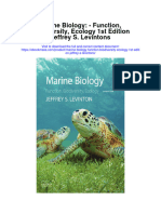 Marine Biology Function Biodiversity Ecology 1St Edition Jeffrey S Levintons Full Chapter