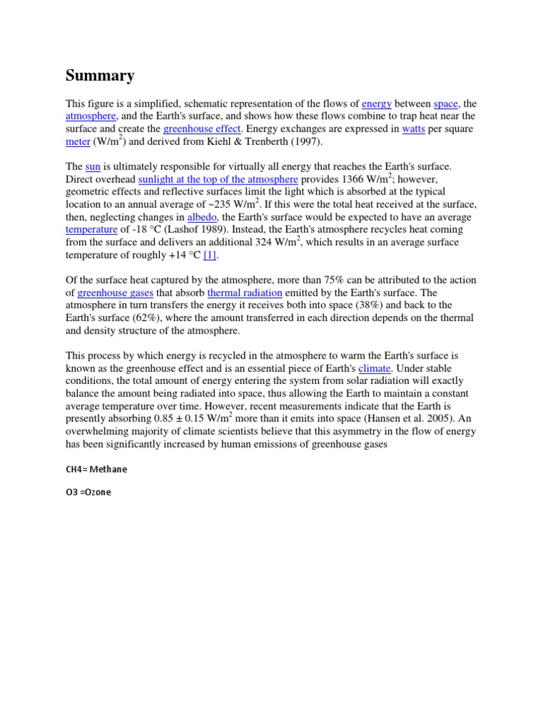 Greenhouse Effect Energy Flow Explained | PDF