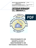 Procedimiento de Manipulacion y Mantenimineto de Sistemas Hidraulicos