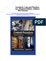 Criminal Procedure Law and Practice Tenth Edition Student Edition Edition Del Carmen Full Chapter