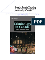 Criminology in Canada Theories Patterns and Typologies Eighth Edition Larry J Siegel Full Chapter