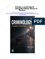 Criminology A Sociological Understanding 8Th Edition Steven E Barkan Full Chapter