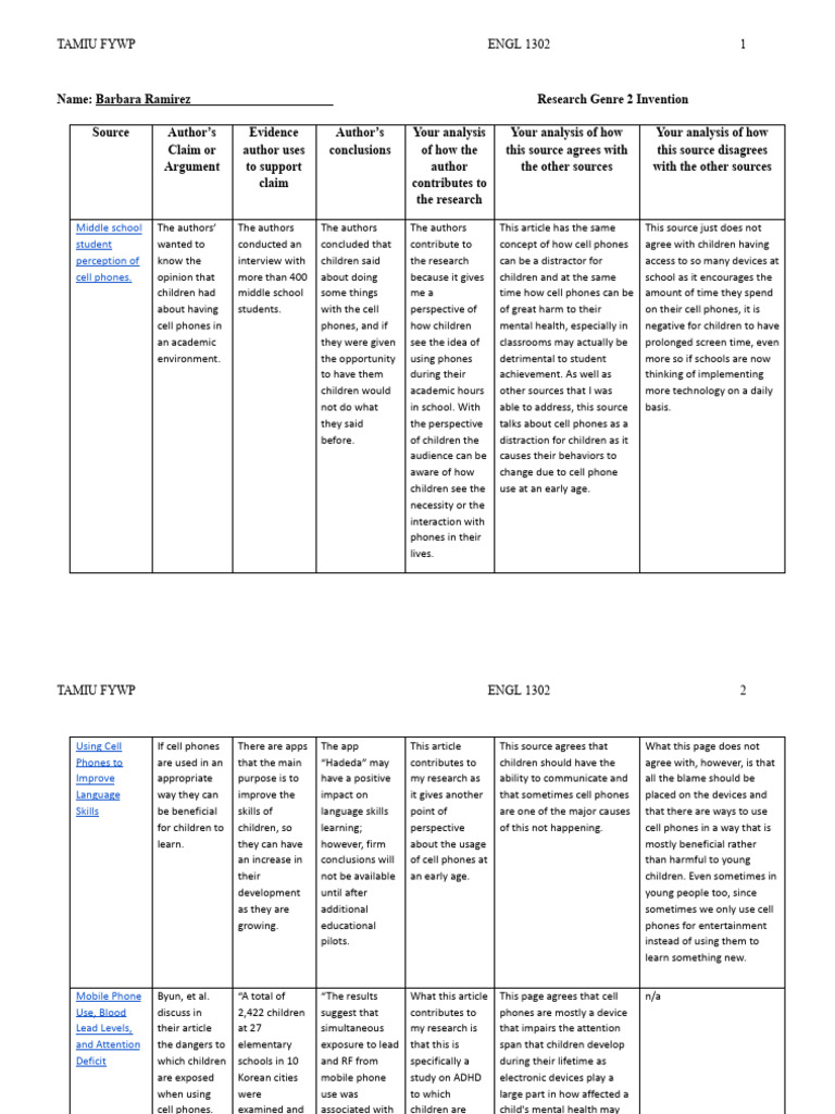Research Analysis Essay Example