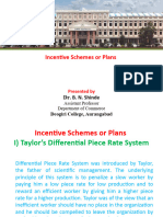 Incentive Schemes or Plans