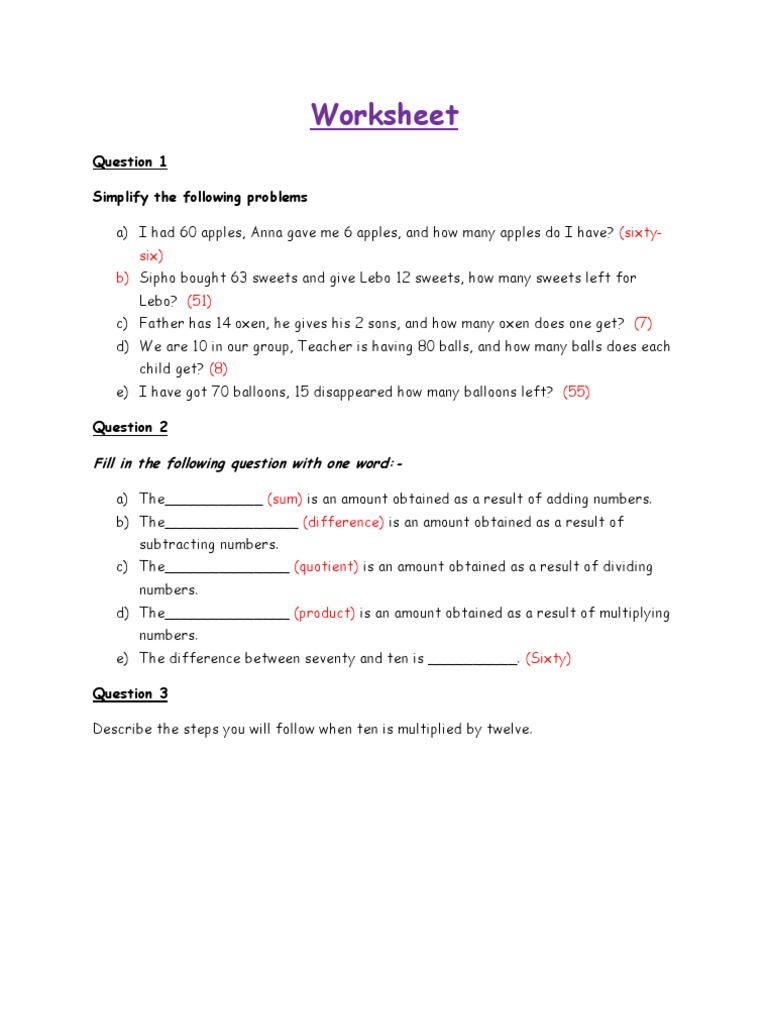Math Basics for Young Learners | PDF | Arithmetic | Teaching Mathematics