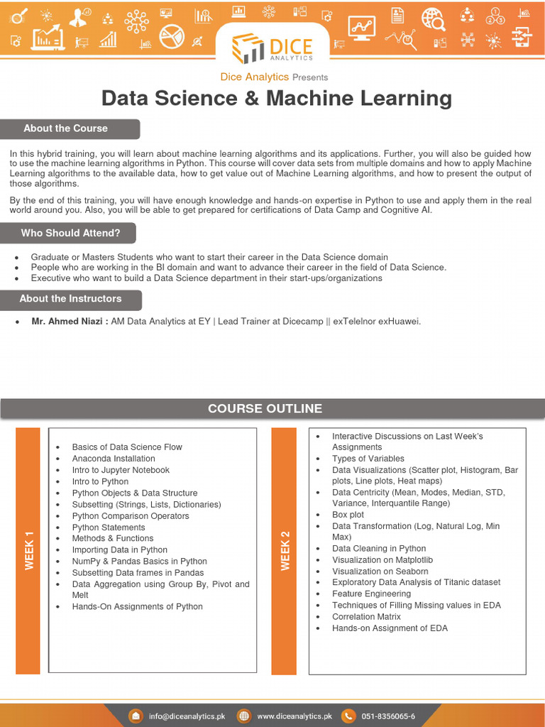 Data Science & Machine Learning Course | PDF | Cluster Analysis ...