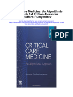 Download Critical Care Medicine An Algorithmic Approach 1St Edition Alexander Goldfarb Rumyantzev full chapter