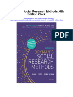 Download Brymans Social Research Methods 6Th Edition Clark full chapter
