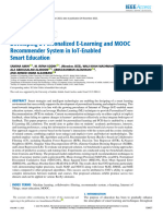 Developing A Personalized E-Learning and MOOC Recommender System in IoT-Enabled Smart Education