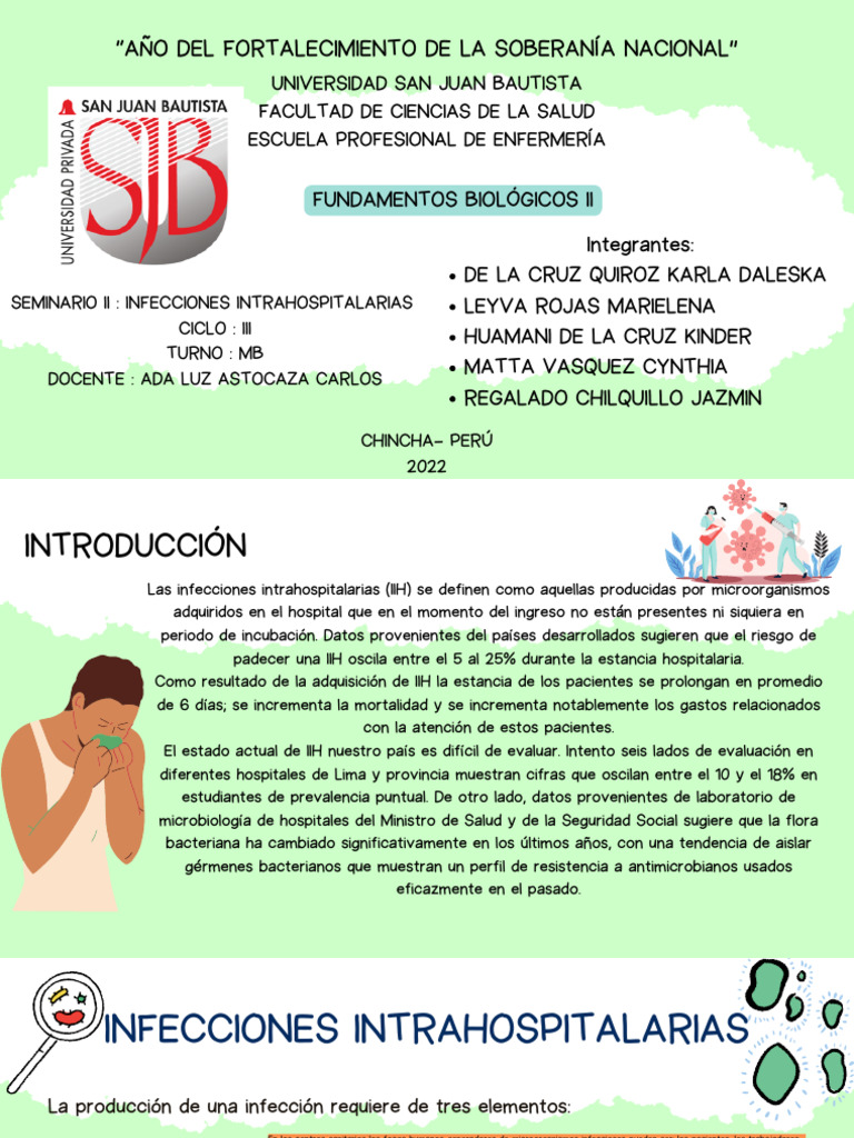 Infecciones Intrahospitalaria Pdf Infección Adquirida En El