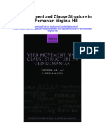 Verb Movement and Clause Structure in Old Romanian Virginia Hill All Chapter