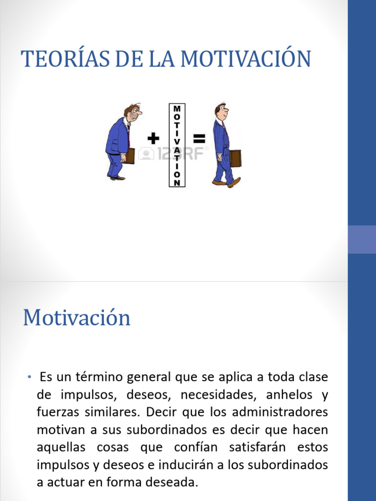 Teorías de la Motivación Laboral | PDF | Motivación | Motivacional