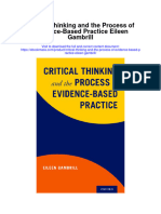 Critical Thinking and The Process of Evidence Based Practice Eileen Gambrill Full Chapter