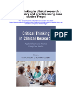 Critical Thinking in Clinical Research Applied Theory and Practice Using Case Studies Fregni Full Chapter