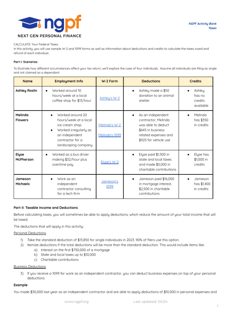 calculate your federal taxes PDF Tax Deduction Tax Bracket