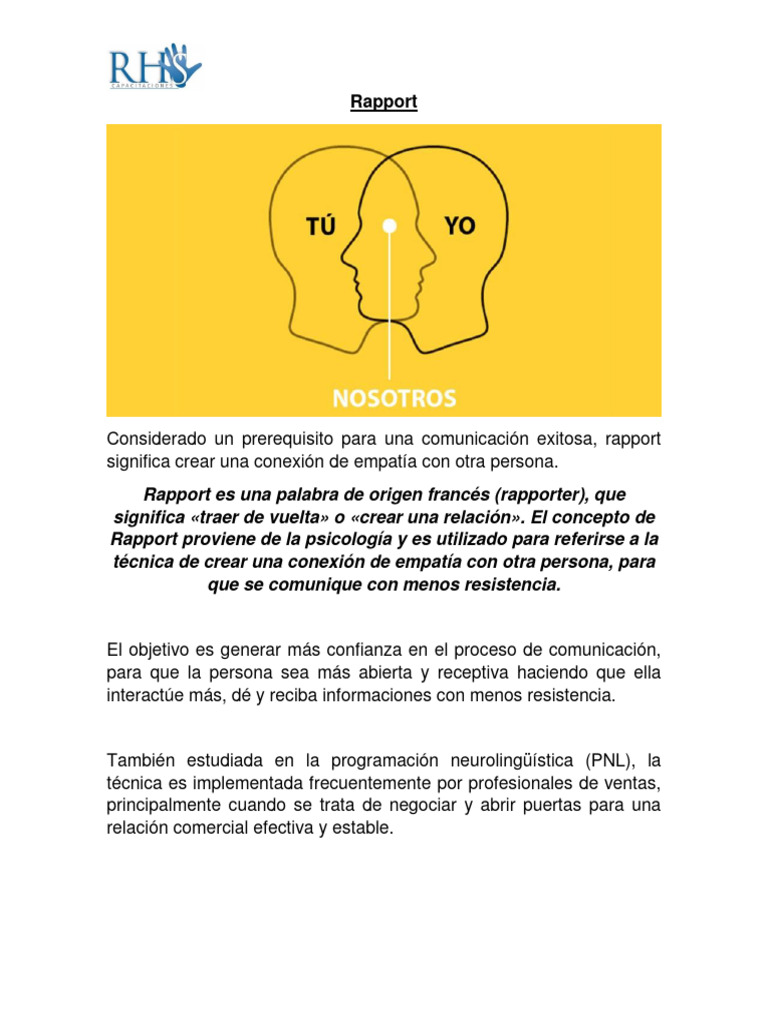 5 Rapport | PDF | Empatía | Comunicación