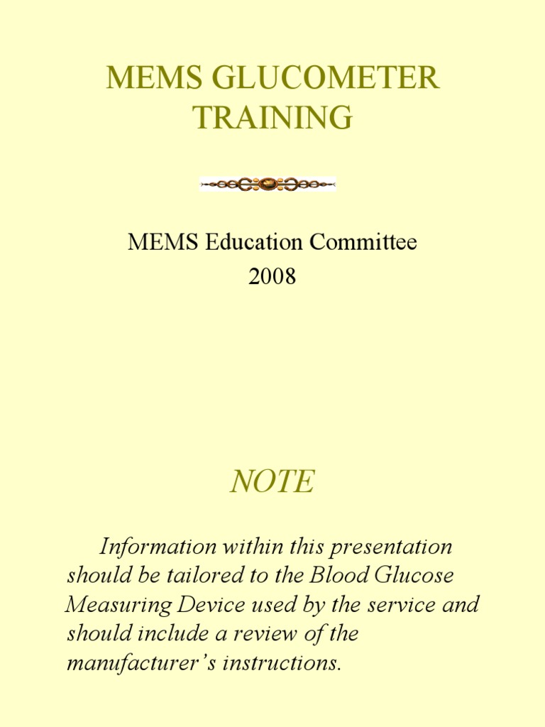 Gluco Meter Training Program | PDF | Wellness | Science & Mathematics