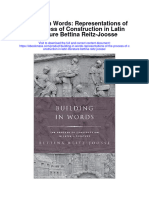 Building in Words Representations of The Process of Construction in Latin Literature Bettina Reitz Joosse Full Chapter