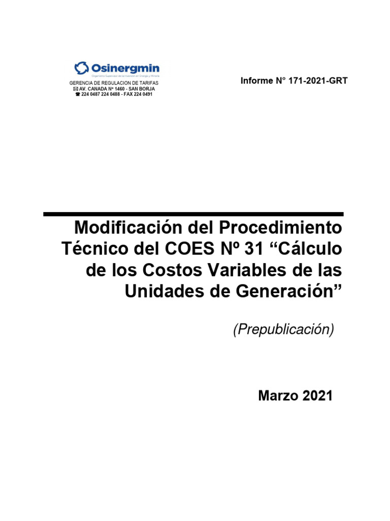 INF 171 Prepub ModPR 31 - VF | PDF | Mercado (economía) | Gas natural