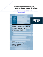 Mass Communications Research Resources An Annotated Guide Bracken Full Chapter