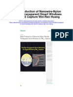 Mass Production of Nanowire Nylon Flexible Transparent Smart Windows For Pm2 5 Capture Wei Ran Huang Full Chapter