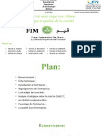 Rapport de Mini Stage Sous Thème: Stratégie Et Qualité de La Société