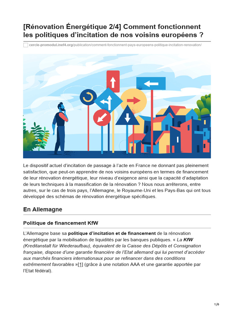 Politiques d'incitation à la rénovation en Europe | PDF | Efficacité ...