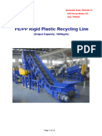 1000kg PE PP Rigid Plastic Recycling Line