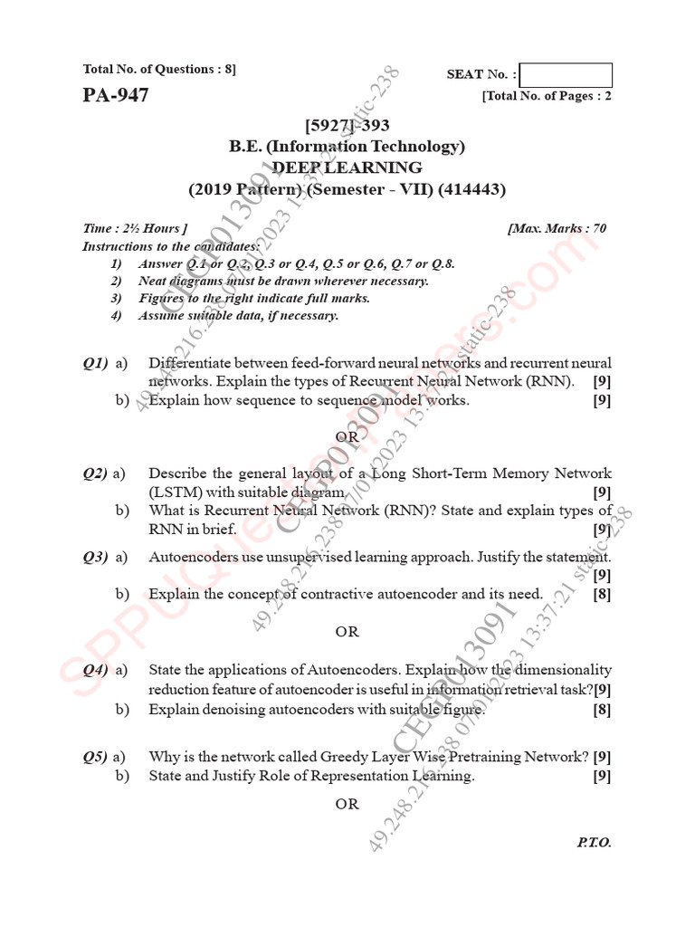 Be - Information Technology Engineering - Semester 7 - 2022 - November ...