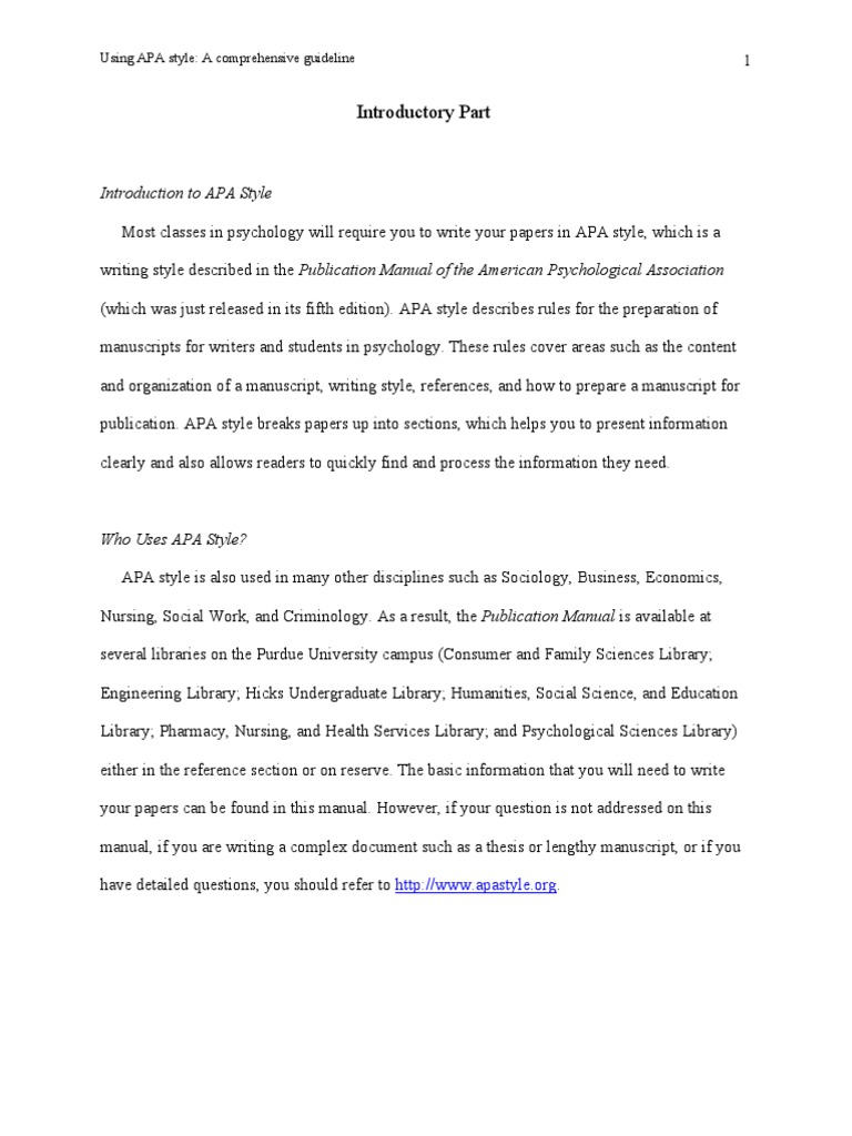 APA Style Guide for Students | PDF