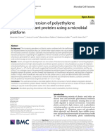 Two-Step Conversion of Polyethylene Into Recombinant Proteins Using A Microbial Platform