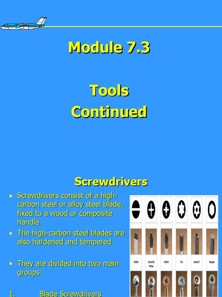 Screwdrivers and Pliers Overview Guide | PDF | Drill | Metalworking