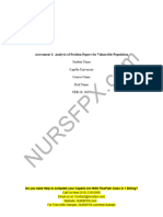NURS FPX 6026 Assessment 1 Analysis of Position Papers For Vulnerable Populations