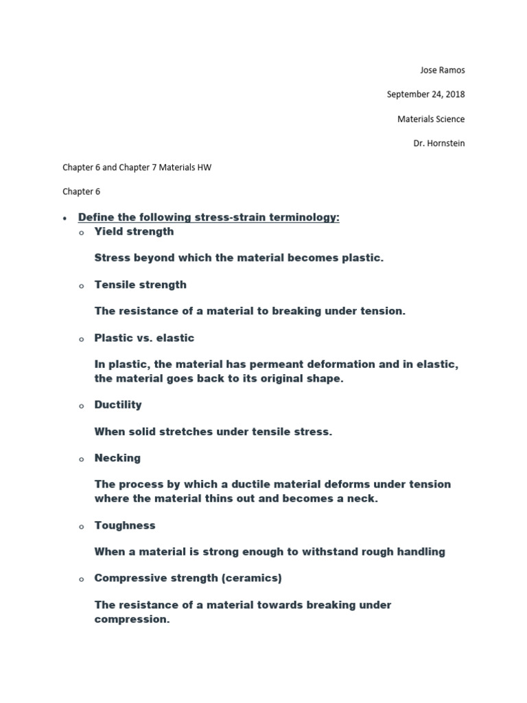 CH 6 and 7 | PDF | Deformation (Engineering) | Ductility